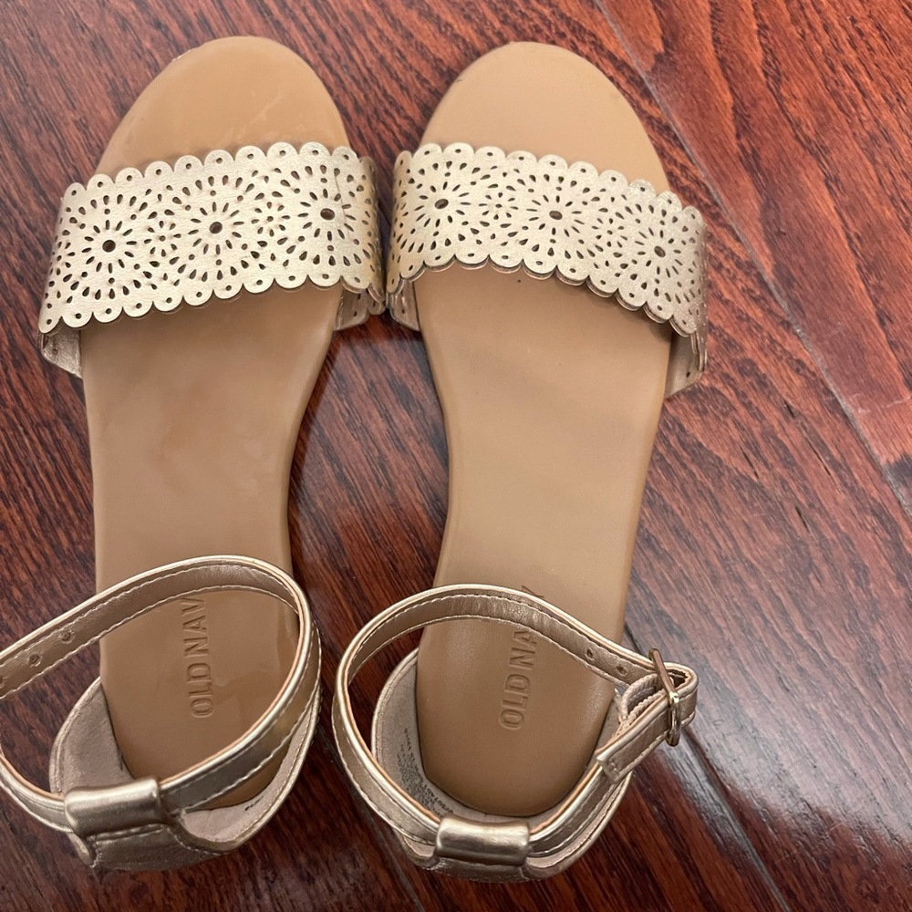 Old navy gold sandals size 13
